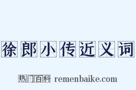 徐郎小传近义词是什么意思的图片